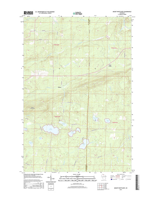 Mount Whittlesey Wisconsin US Topo Map Image