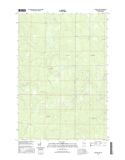Natzke Camp Wisconsin US Topo Map Image
