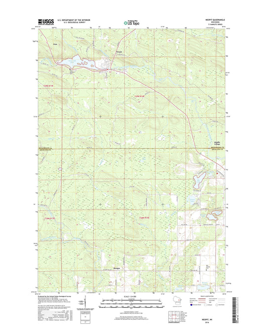 Neopit Wisconsin US Topo Map Image
