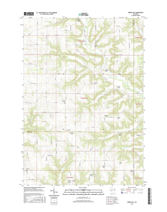 Nerike Hill Wisconsin US Topo Map Image