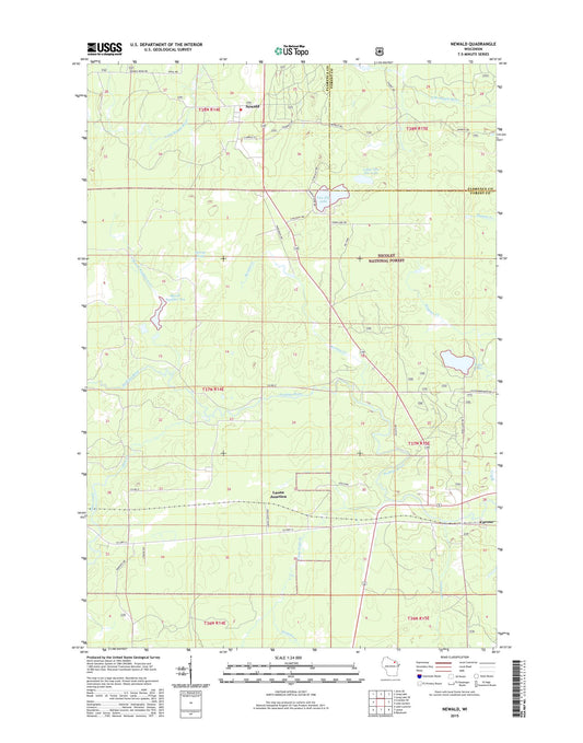 Newald Wisconsin US Topo Map Image
