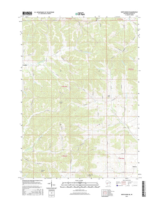 North Bend NE Wisconsin US Topo Map Image