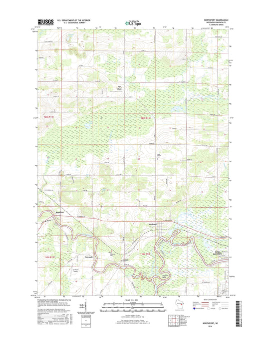 Northport Wisconsin US Topo Map Image