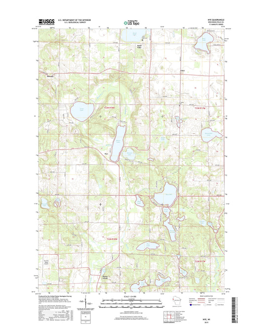 Nye Wisconsin US Topo Map Image
