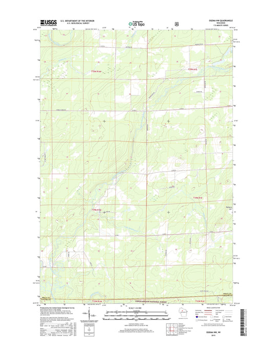 Ogema NW Wisconsin US Topo Map Image
