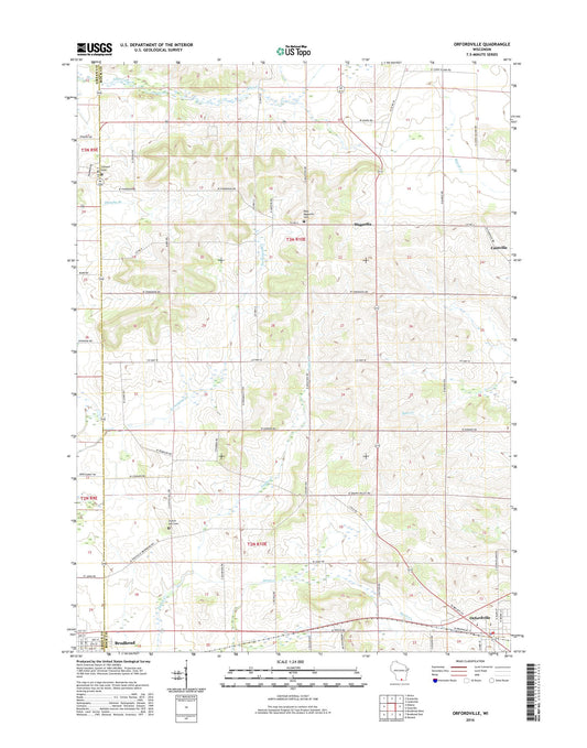 Orfordville Wisconsin US Topo Map Image