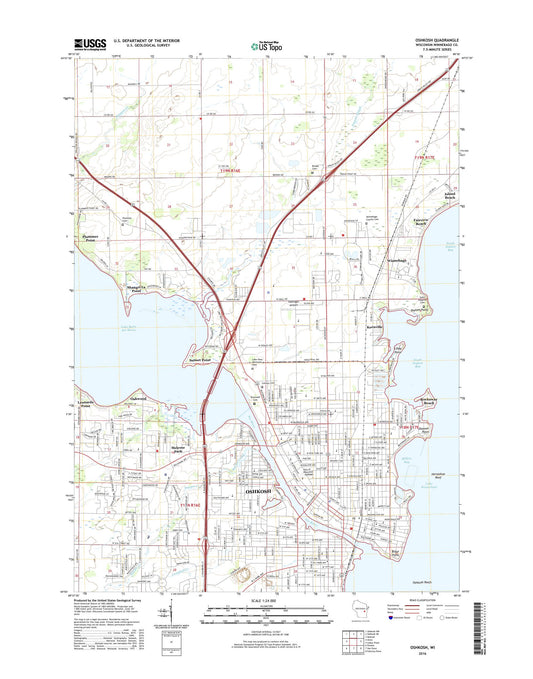Oshkosh Wisconsin US Topo Map Image