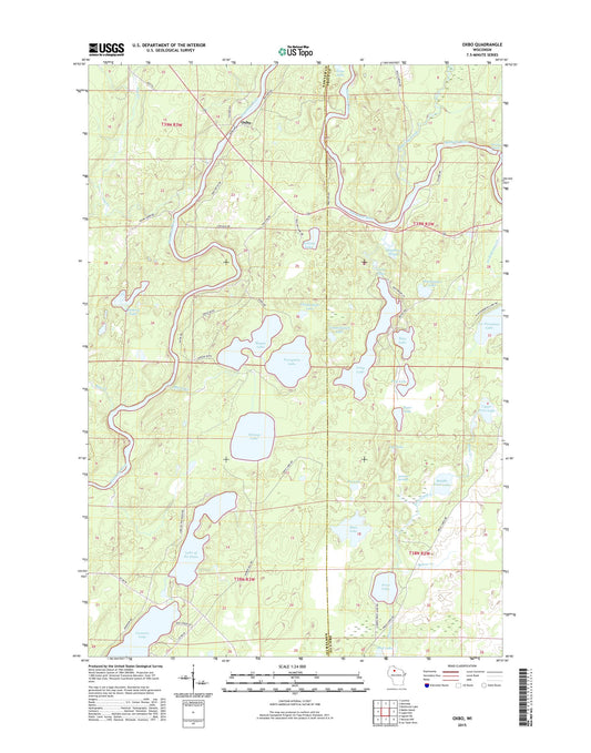 Oxbo Wisconsin US Topo Map Image