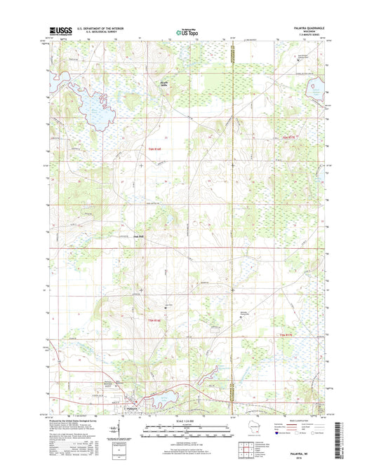 Palmyra Wisconsin US Topo Map Image