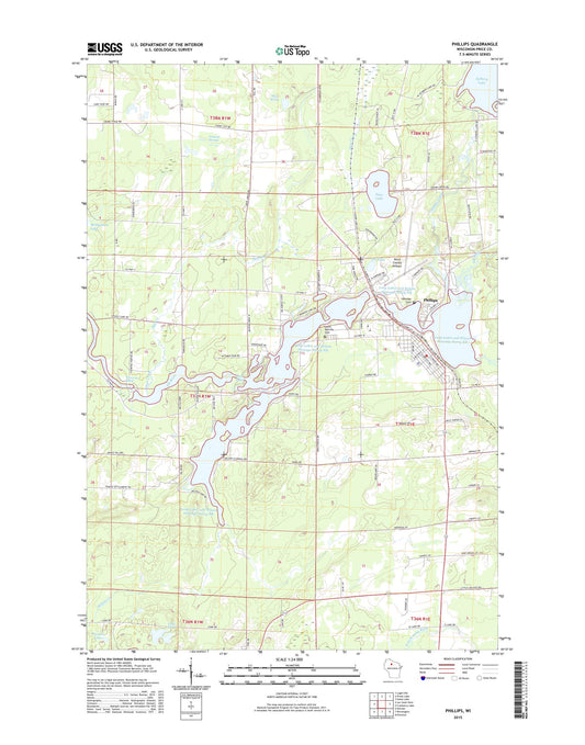 Phillips Wisconsin US Topo Map Image