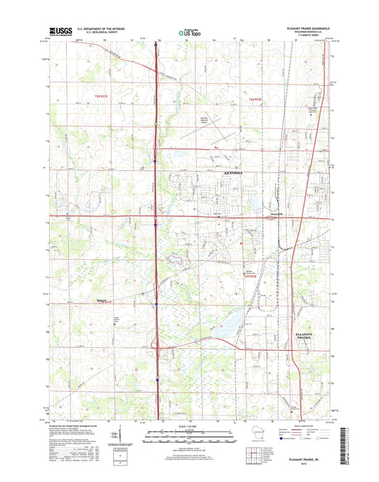 Pleasant Prairie Wisconsin US Topo Map Image