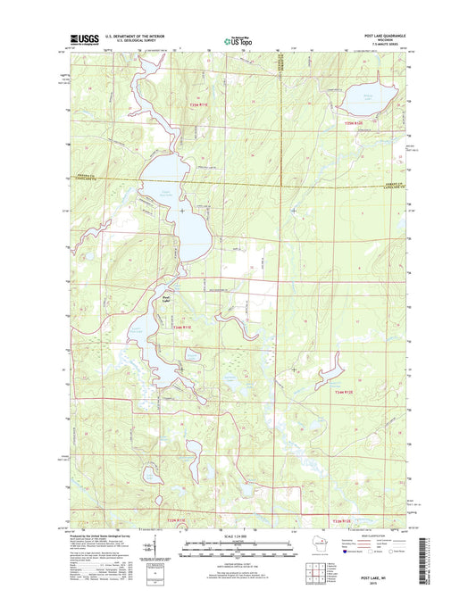 Post Lake Wisconsin US Topo Map Image