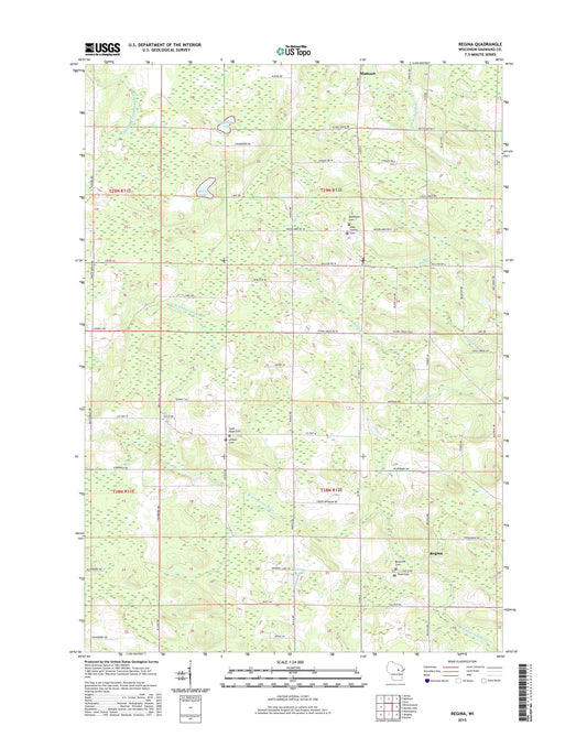 Regina Wisconsin US Topo Map Image