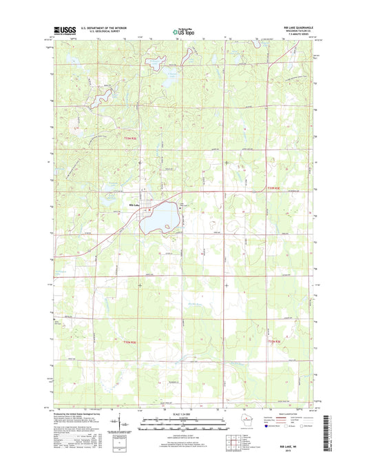Rib Lake Wisconsin US Topo Map Image