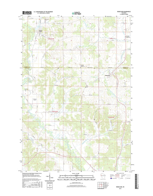 Ridgeland Wisconsin US Topo Map Image