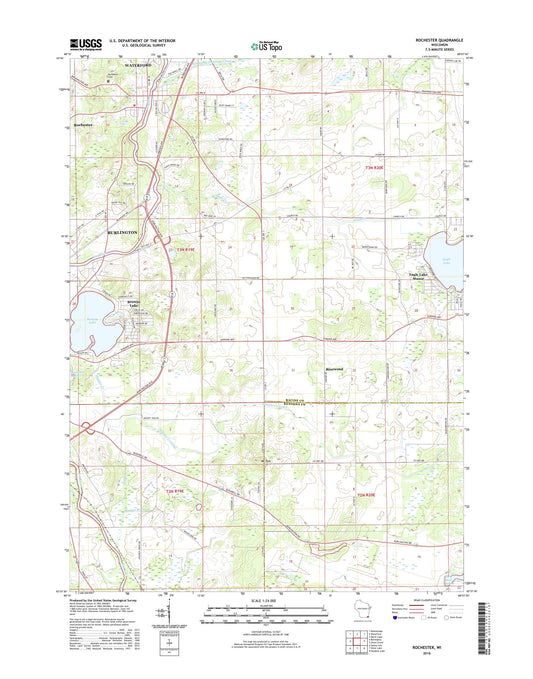 Rochester Wisconsin US Topo Map Image