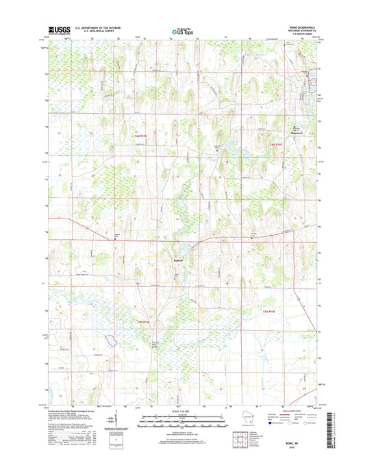 Rome Wisconsin US Topo Map Image