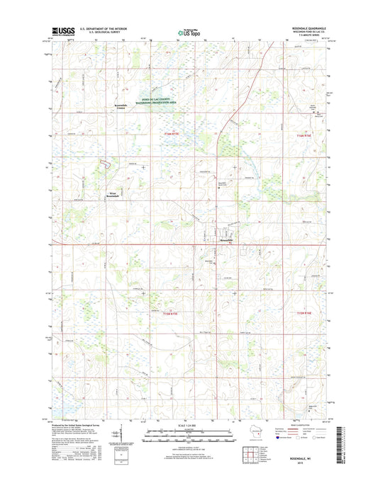Rosendale Wisconsin US Topo Map Image