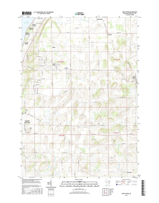 Saint Peter Wisconsin US Topo Map Image