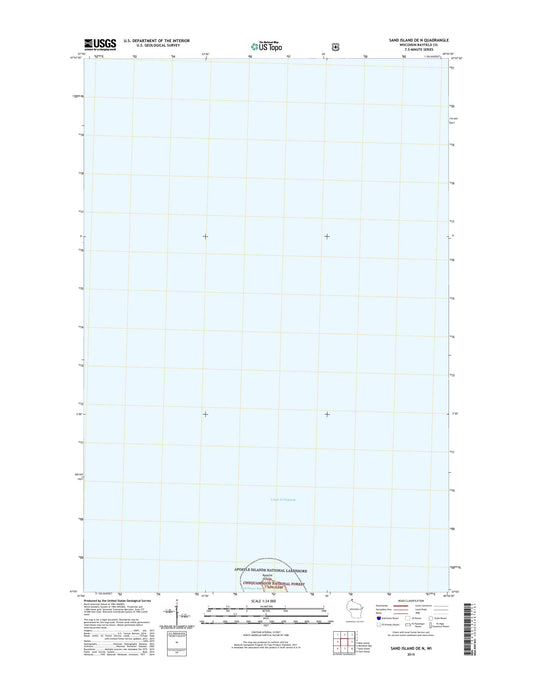 Sand Island OE N Wisconsin US Topo Map Image