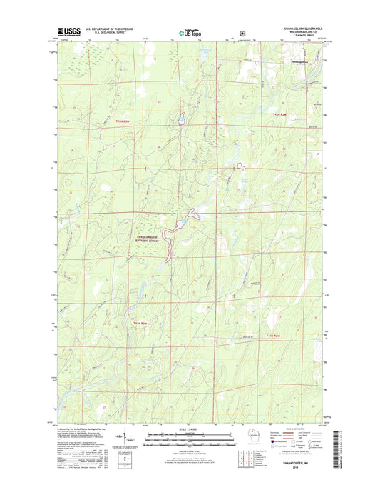 Shanagolden Wisconsin US Topo Map Image