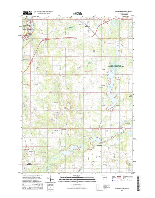 Somerset South Wisconsin US Topo Map Image