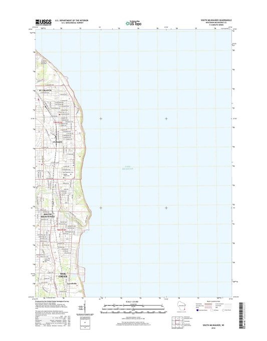 South Milwaukee Wisconsin US Topo Map Image