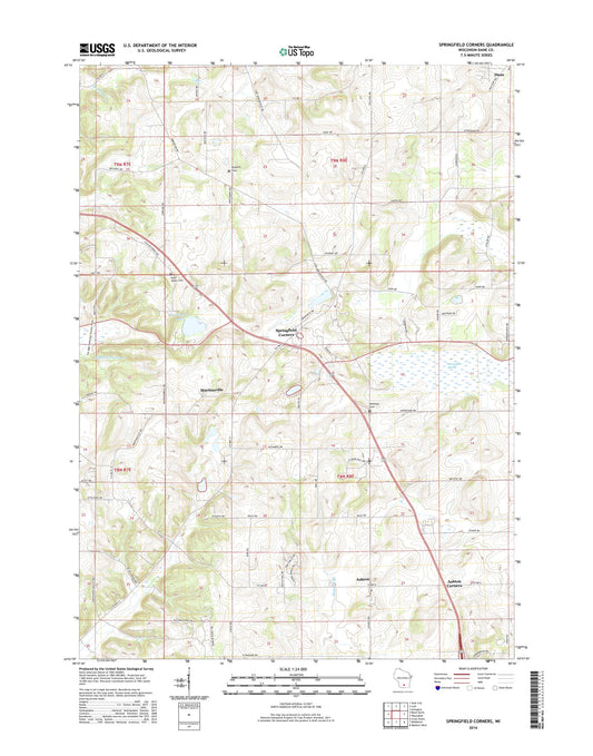 Springfield Corners Wisconsin US Topo Map Image