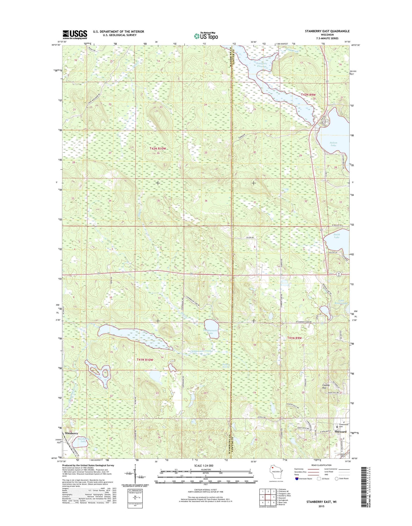 Stanberry East Wisconsin US Topo Map Image