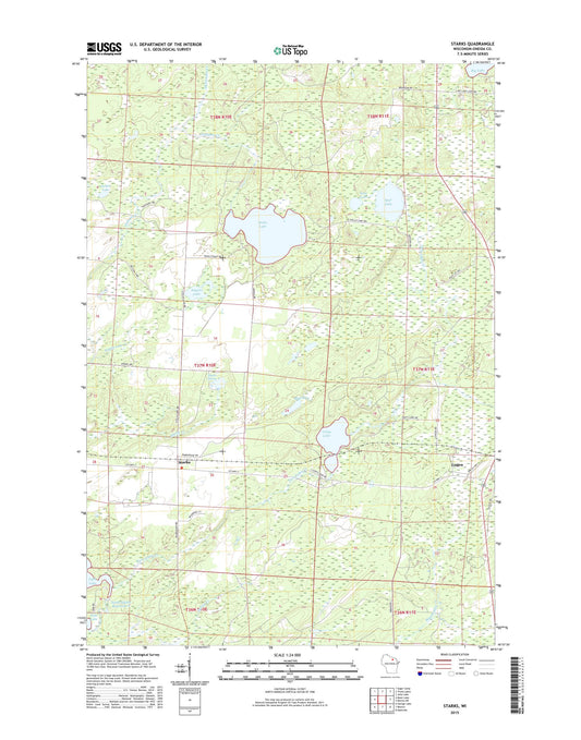 Starks Wisconsin US Topo Map Image