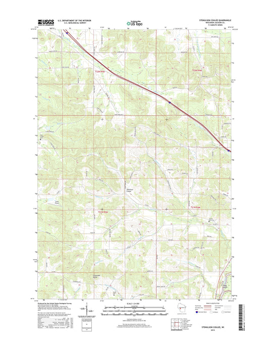 Stenulson Coulee Wisconsin US Topo Map Image