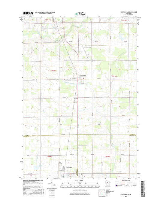 Stetsonville Wisconsin US Topo Map Image