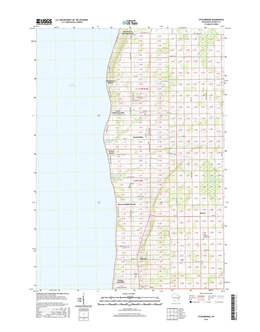Stockbridge Wisconsin US Topo Map Image