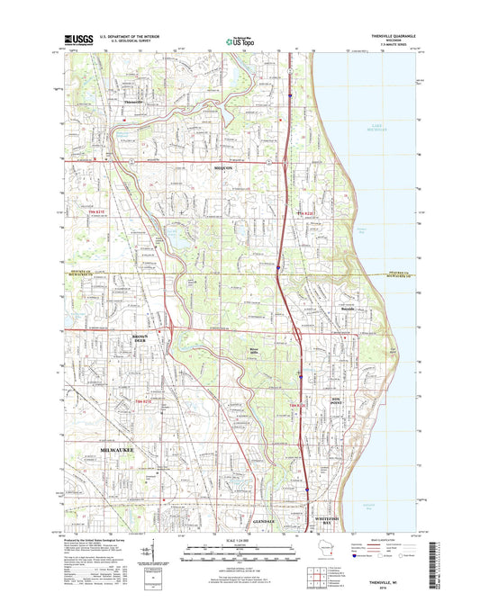 Thiensville Wisconsin US Topo Map Image