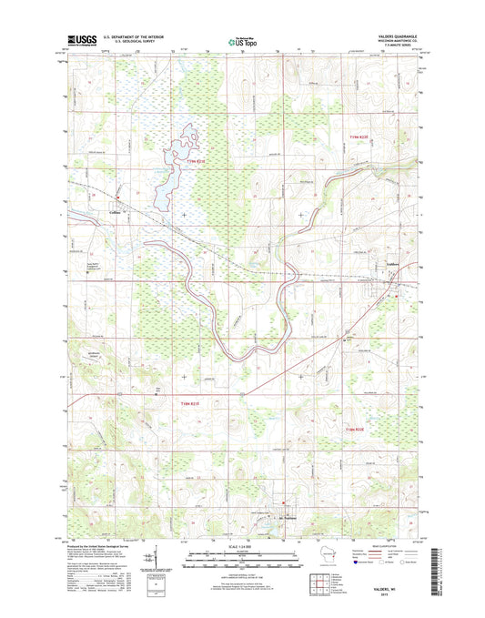 Valders Wisconsin US Topo Map Image