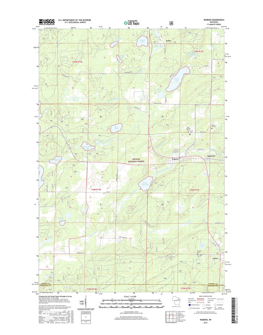 Wabeno Wisconsin US Topo Map Image