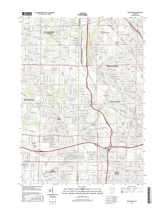 Wauwatosa Wisconsin US Topo Map Image