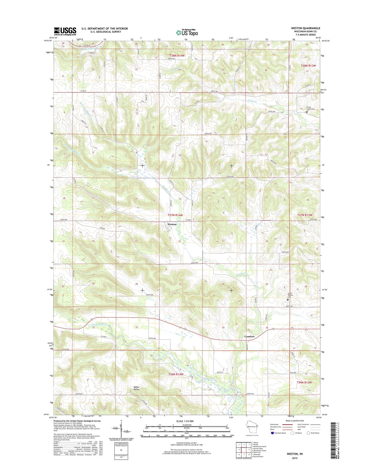 Weston Wisconsin US Topo Map Image