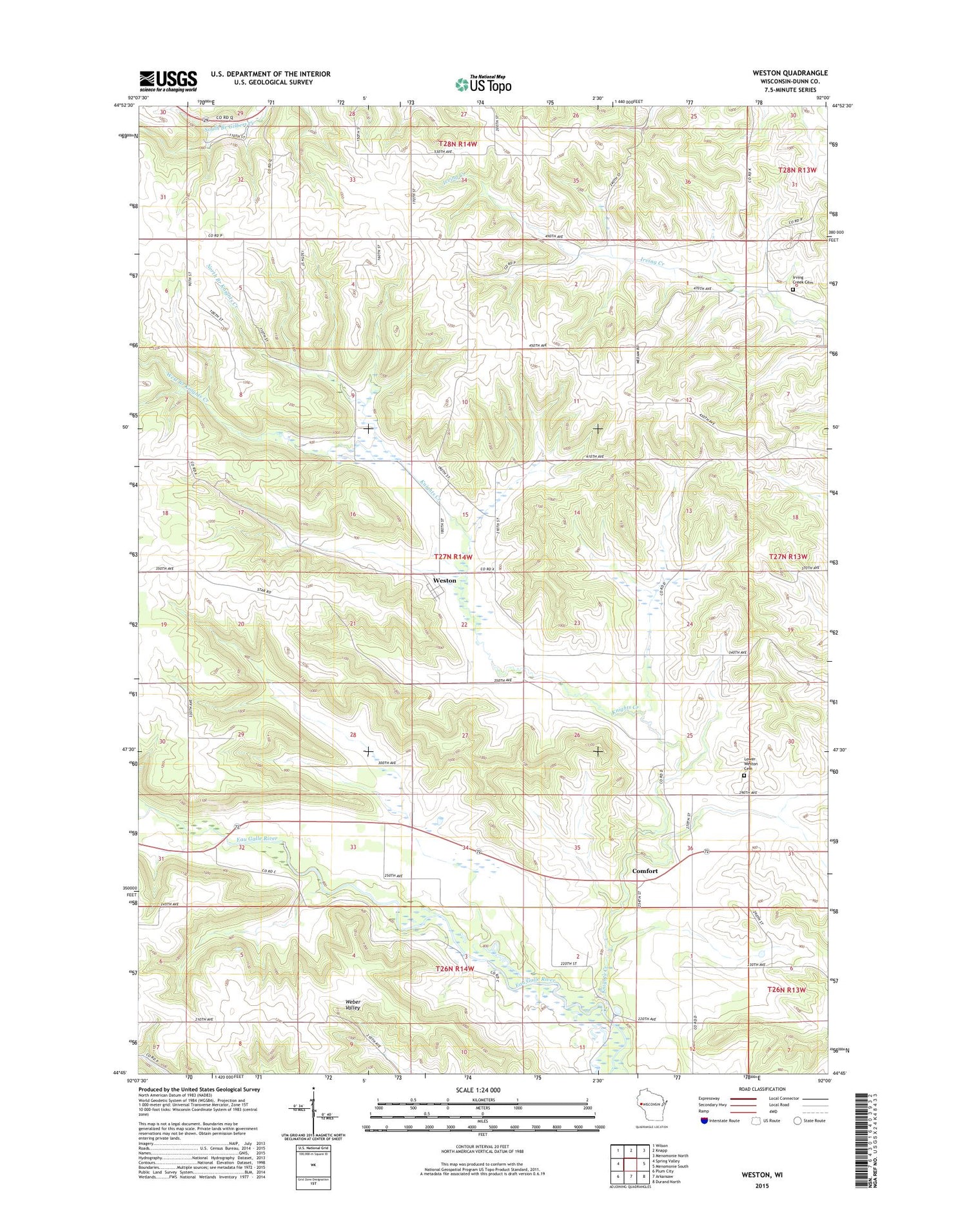 Weston Wisconsin US Topo Map Image