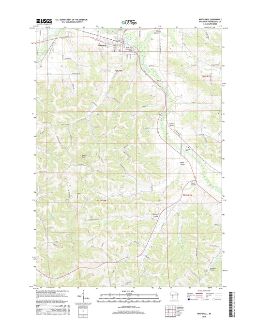 Whitehall Wisconsin US Topo Map Image