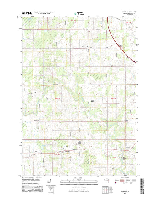 Whitelaw Wisconsin US Topo Map Image