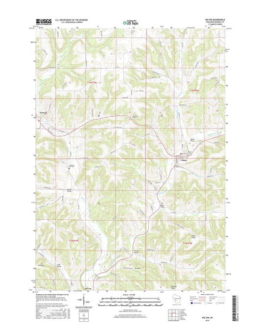 Wilton Wisconsin US Topo Map Image