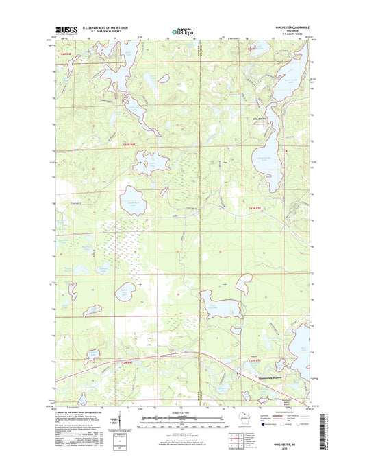 Winchester Wisconsin US Topo Map Image