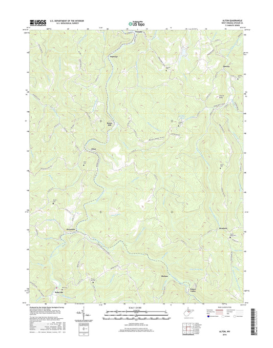Alton West Virginia US Topo Map Image