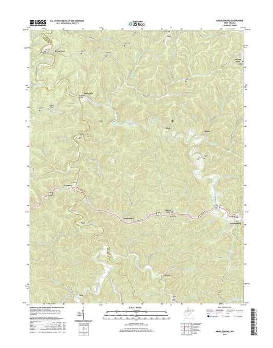 Arnoldsburg West Virginia US Topo Map Image
