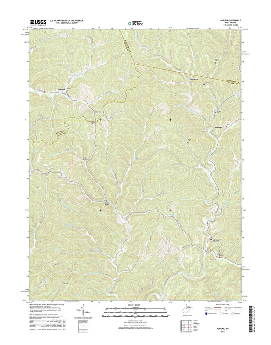 Auburn West Virginia US Topo Map Image
