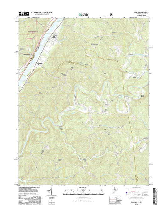 Bens Run West Virginia US Topo Map Image