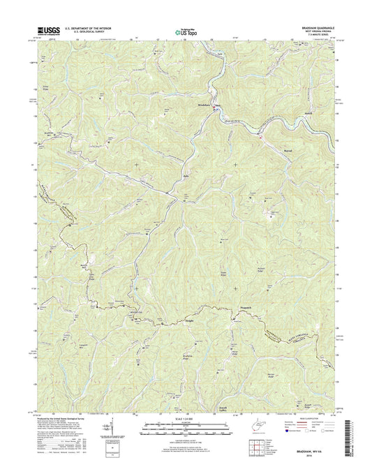 Bradshaw West Virginia US Topo Map Image
