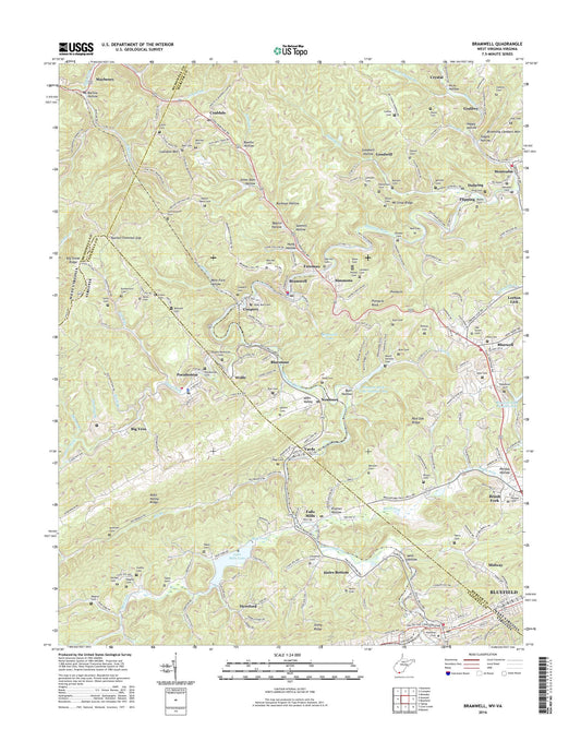 Bramwell West Virginia US Topo Map Image