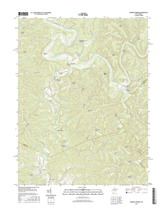 Burning Springs West Virginia US Topo Map Image